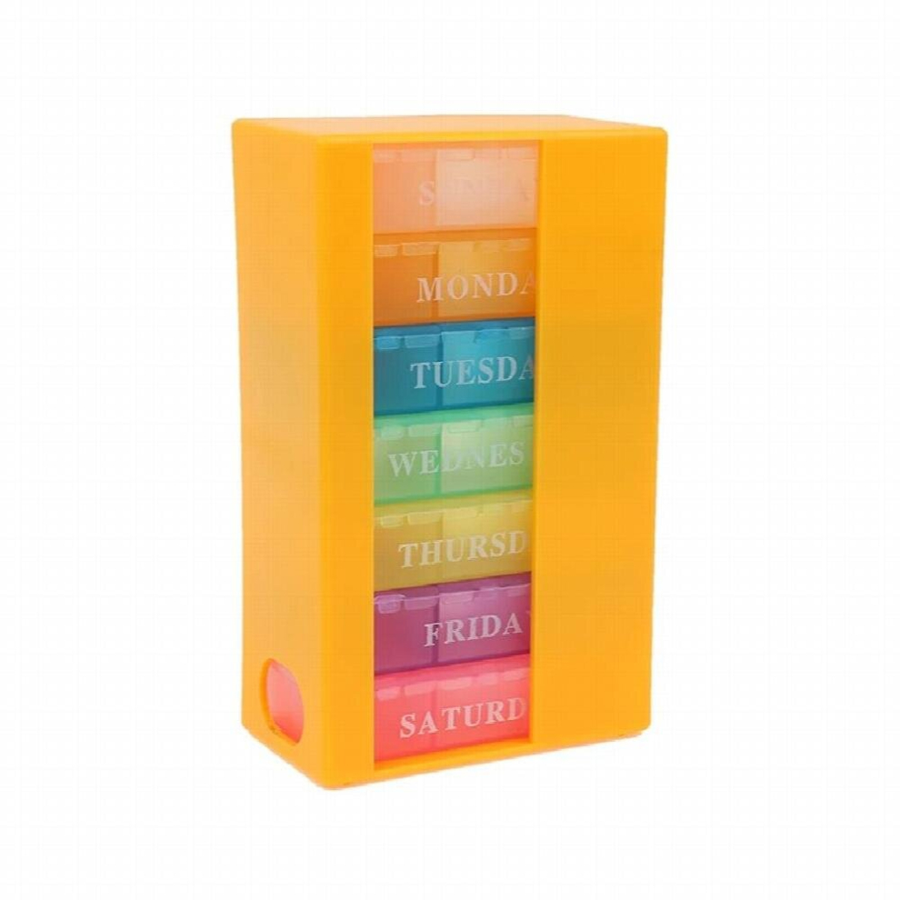 Weekly 7 Days Pill Box 21 Compartments Pill Organizer Medicine Storage Dispetion