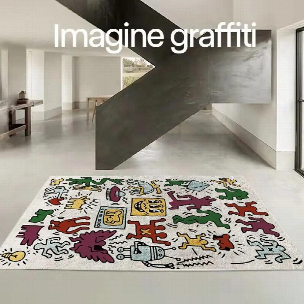 Carpet Bedroom Graffiti Living Room Plush Girl Bedside Blanket Homestay Living Room Childrens Room Floor Mat