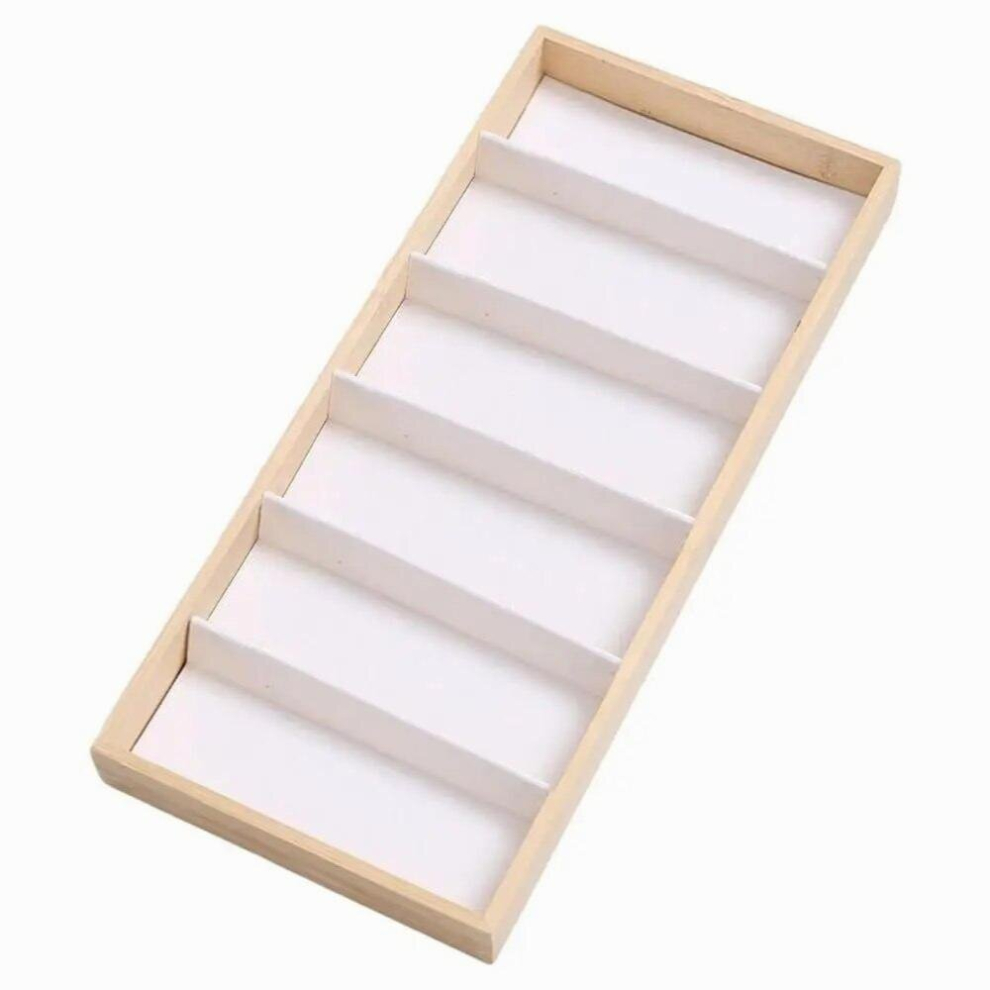 Sunglasses Tray For Drawer 6 Slot Wooden Glasses Storage Box Stackable Box Holder For Sunglasses Reading Glasses Jewelry