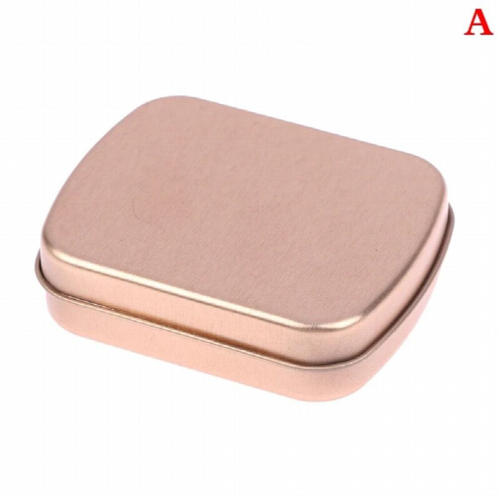 Small Rectangle Empty Metal Tin Flip Storage Pill Box Case Organizer For Candy Key Practical Small Metal Storage Case