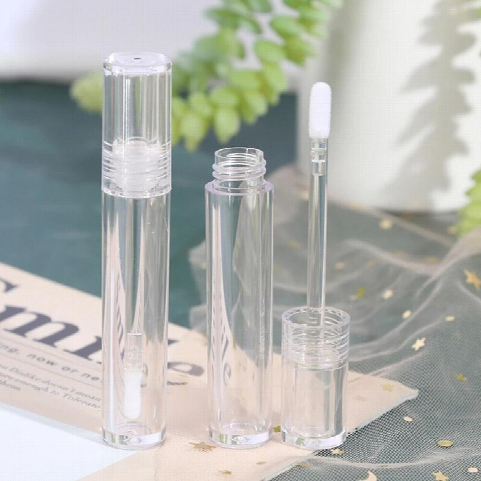 1PC 5ml Empty Transparent Lipgloss Containers Tubes Round Clear Cosmetic Lipgloss Tube Packaging Lip Gloss Tubes with Wand