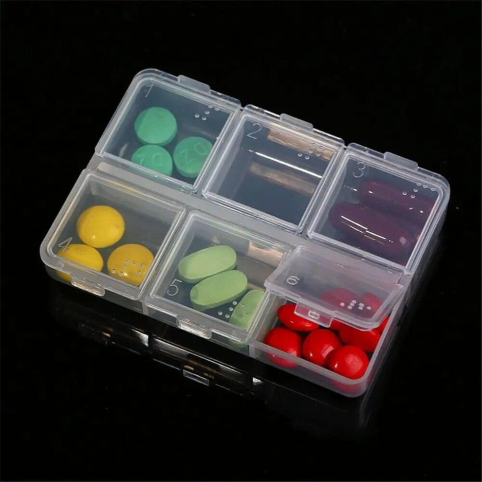 Case Plastic Storage 6-day Pill Boxes Tablet Container Medicine Holder