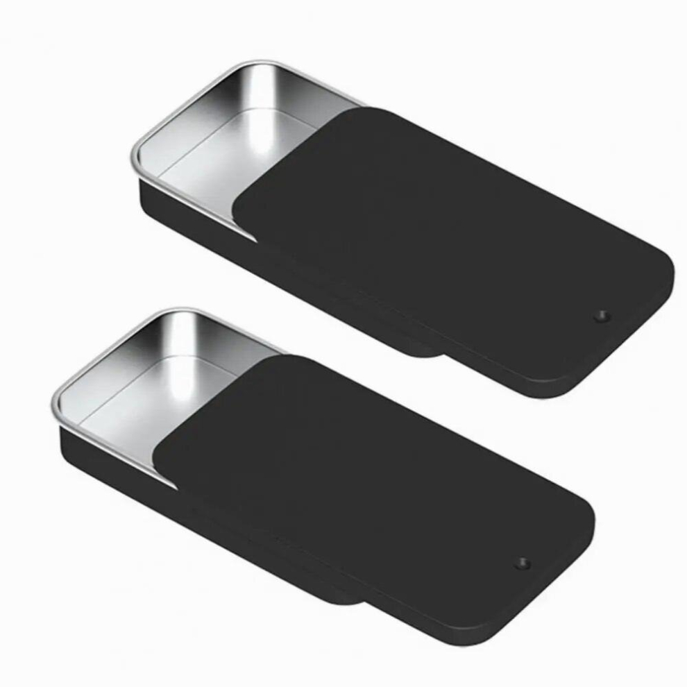 2Pcs Durable Long Lifespan Pill Boxes Compact Size Metal Empty Box Containers Pill Candy Craft Organizers Item Storage