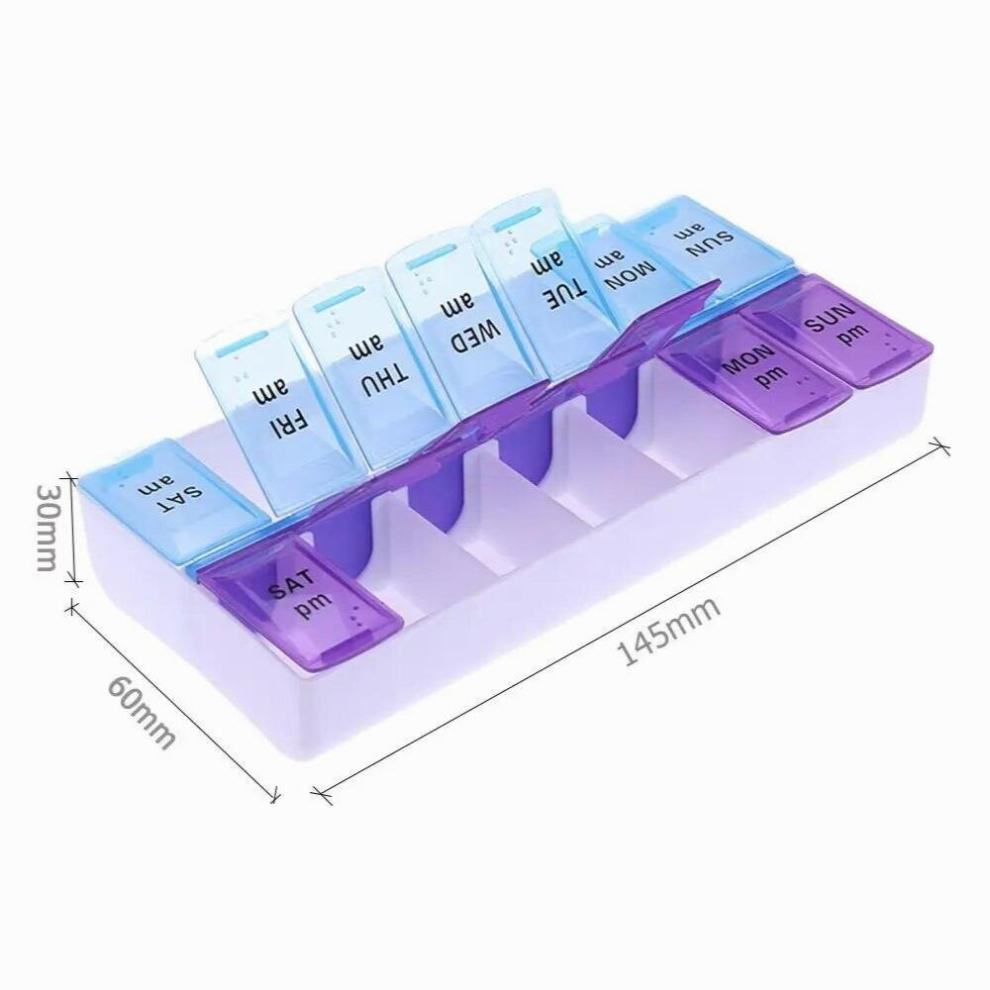 Multicoloured Portable Pp Pills Box Weekly Rainbow Pill Case Portable Medicine Tablet Organizer For Dampproof Small Component Organizer