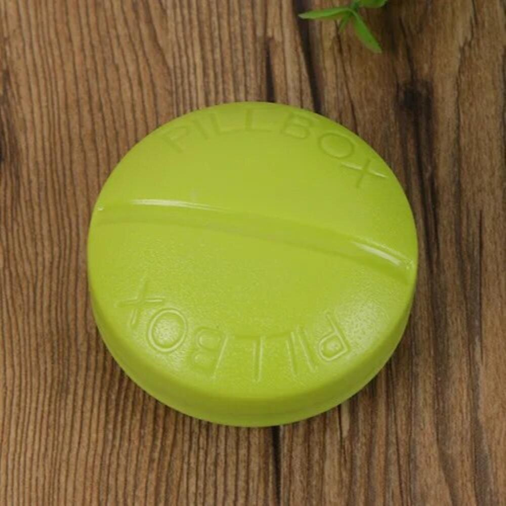 Green Organizer Box Medical Box Tablet Container Medication Dispenser Plastic Tools Tablet Round Pill Box Tarpaulin