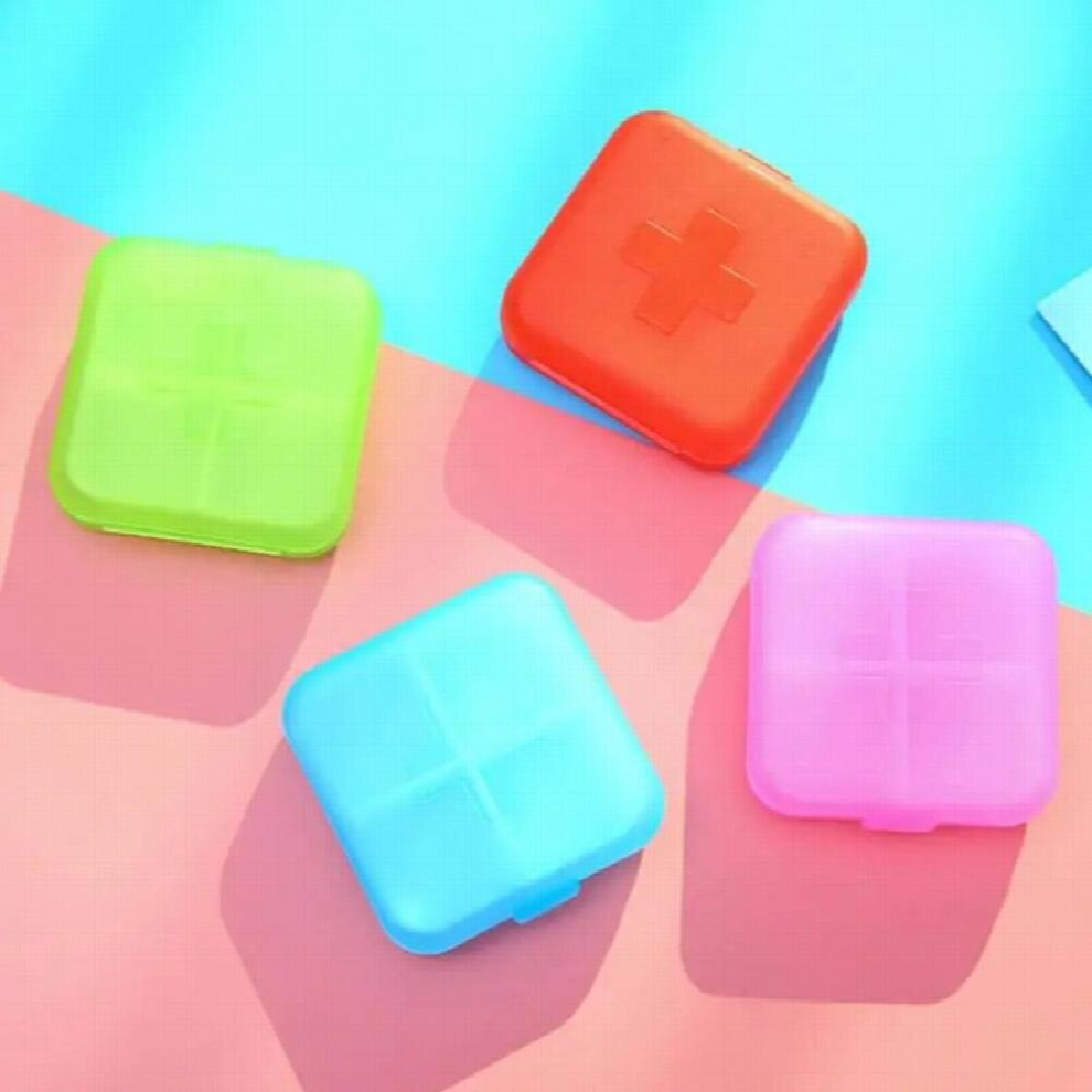 Portable 4 Slots Pill Medicine Box Holder Storage Organizer Container Case Pill Box Splitters Travel Pill Box