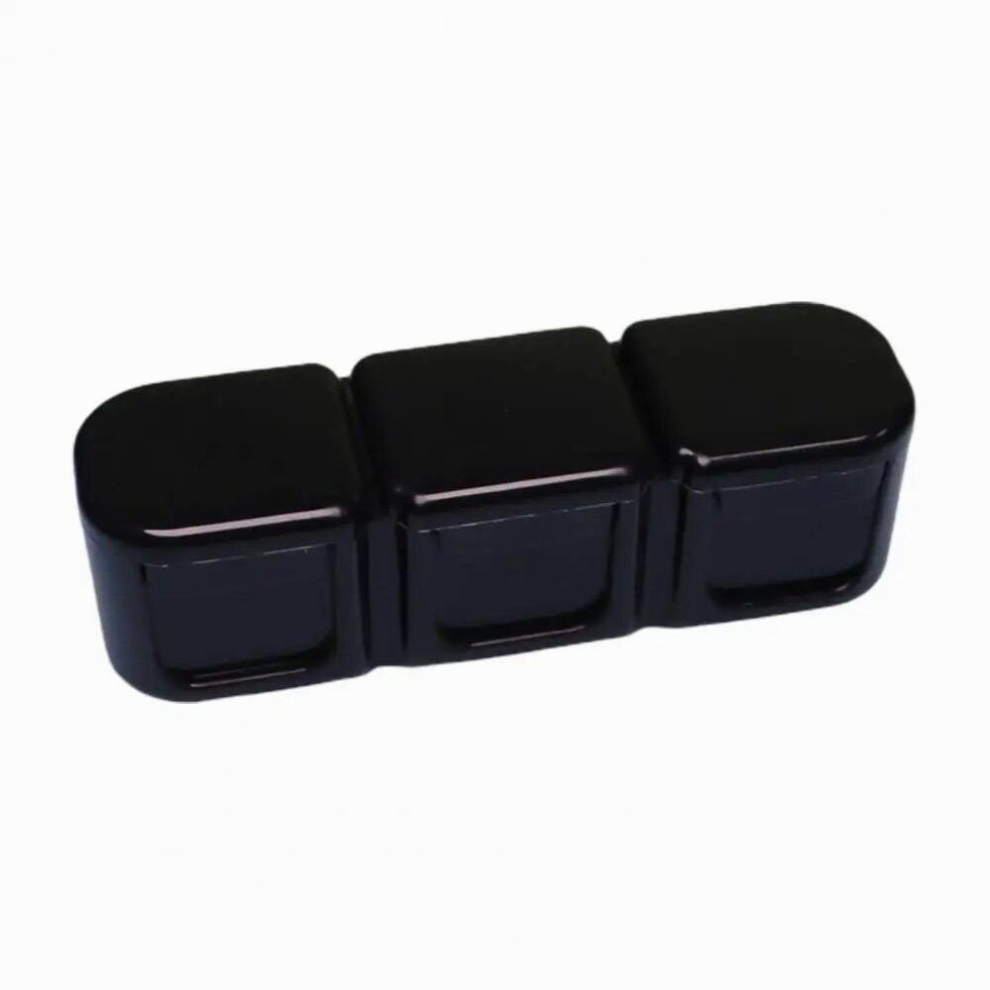 Black Pill Storage Box Sturdy Solid Colorseparated Store Pills Reusable Anti-Collision Moisture Resistant Medicine Organizer