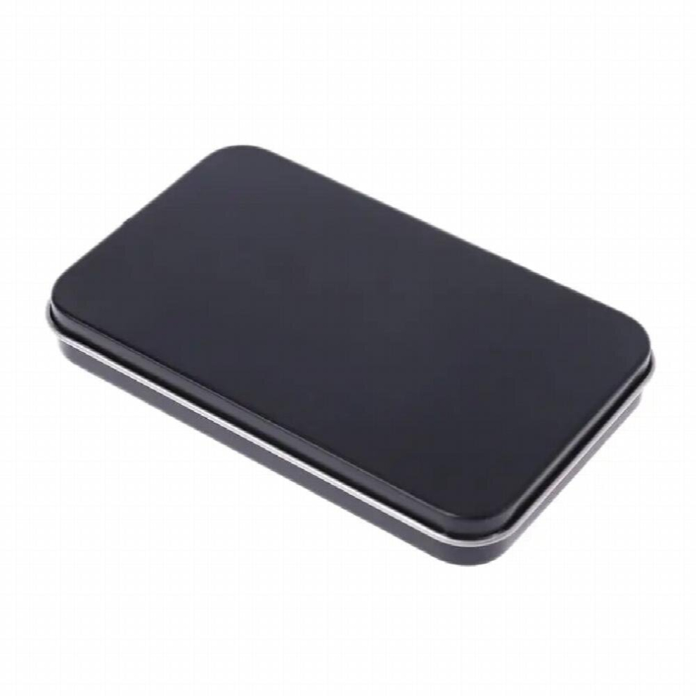 Black Organizer For Case Small Metal Tinplate Can Storage Box For Makeup Double Eyeli