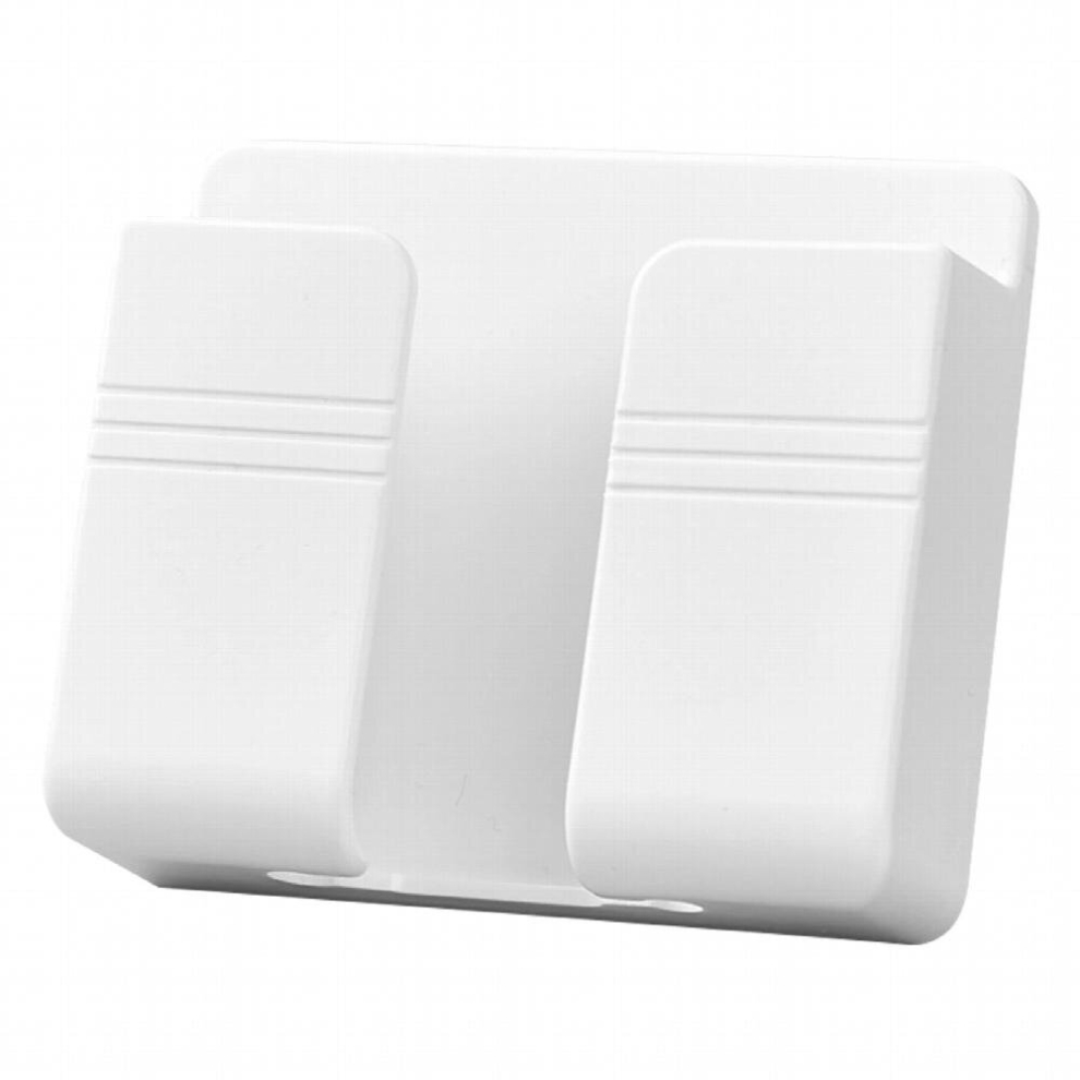 Wall Mount Phone Holder Adhesive Wall Phone Holder Mobile Phone Charging Storage Box Punch-Free Installation Charging Hole White 885667166746