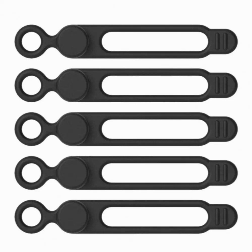 5Pcs Reusable Cable Ties Elastic Silicone Cord Organizer Straps For Bundling Organizing Phone Cable Wire Winder Wrap Management 885667167767