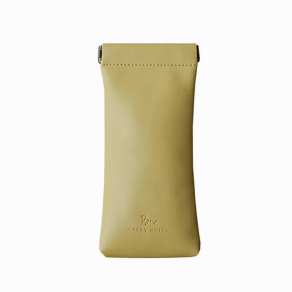 Automatic Closing Sun Glasses Pouch Leather Pocket Eyeglass Case Sealing Coins Keys Jewelry Organizer Eyewear Bag ????? ???????