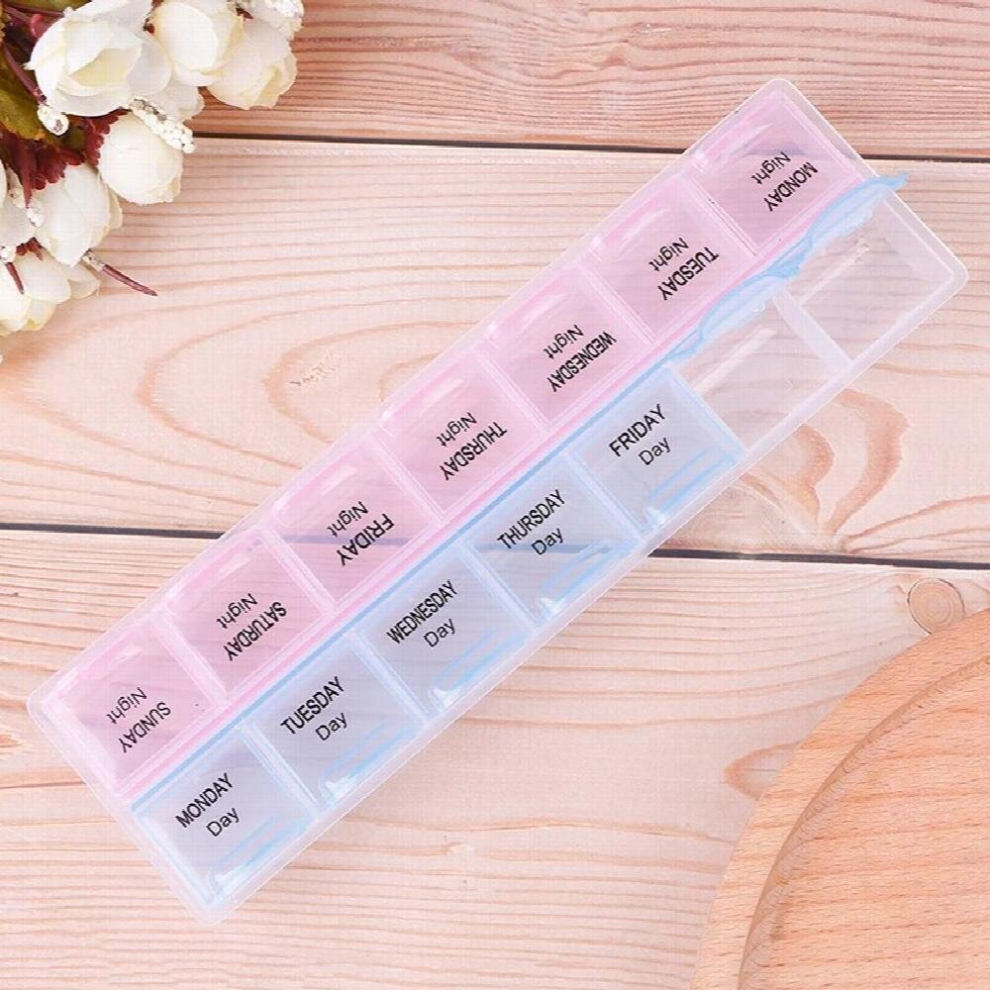 1pc 7 Pill Box Medicine Tablet Dispenser Organizer Weekly Storage Case