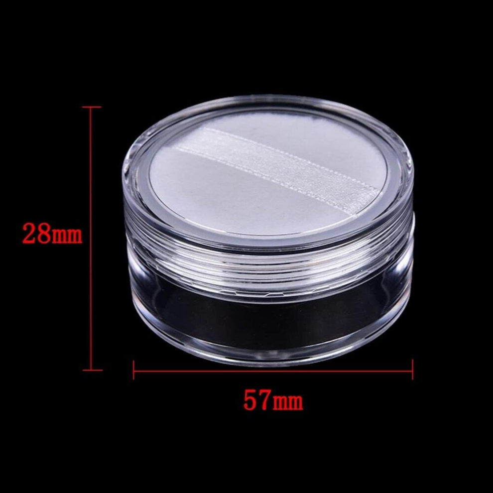 Multicoloured 12Ml Diy Transparentempty Cosmetic Sifter Loose Powder Jar Container Puff Box Makeup With Puff Portable Cosmetic Dispenser Box