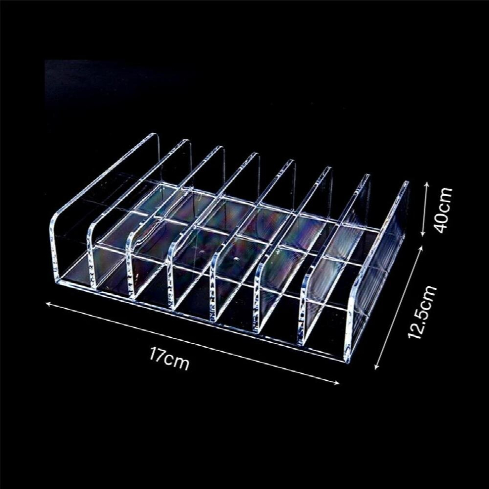Multicoloured Eyeshadow Palette Organizer Powder Case Storage Box Makeup Holder Compartment