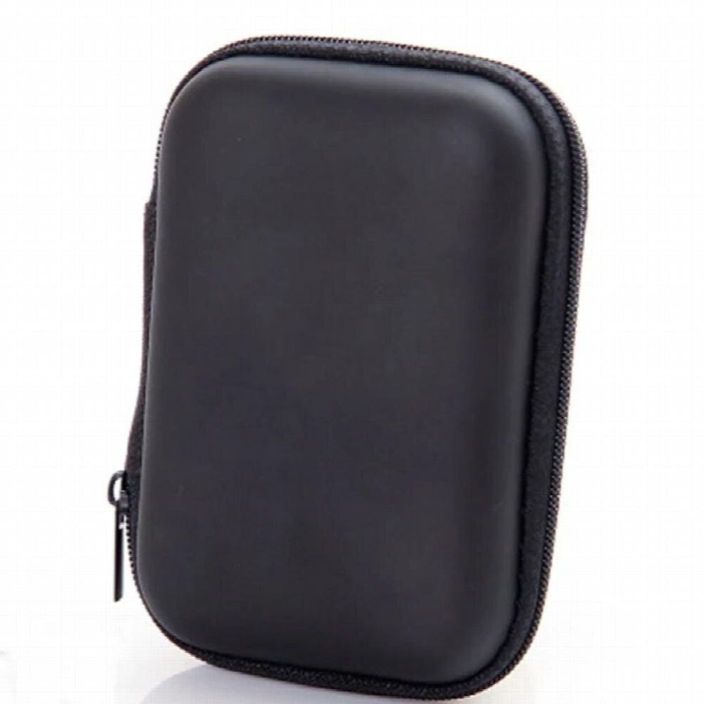 Mini Zipper Hard Headphone Holder Case Portable Earbuds Pouch Box Earphone Storage Bag Case For Usb Cable Organizer Storage Box Black 885667173904