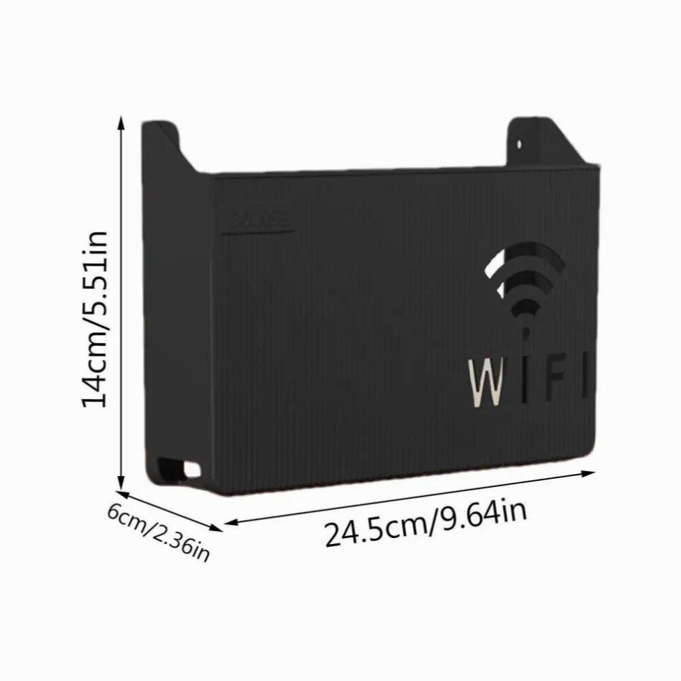 Wall-Mounted Wireless Wifi Router Shelf Abs Plastic Storage Box Cable Power Bracket Organizer Box For Media Boxes Game Console 885667175267