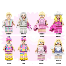 8pcs Pink Boyfriend and Boyfriend Movie Building Blocks Children and Girls Gift Minifigures Gift Fit Lego