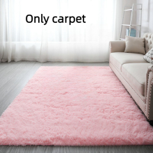 (Pink, 80*160cm/31.5*62.99in) Thickened Carpet Bedroom Square Stainresistant Tie Dye Antislip Fluffy Doormat