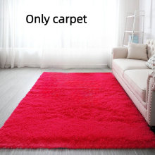(Red, 80*160cm/31.5*62.99in) Thickened Carpet Bedroom Square Stainresistant Tie Dye Antislip Fluffy Doormat