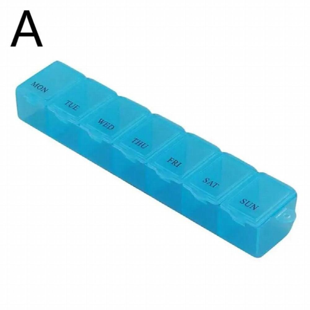 7 Days Pill Case Clear Candy Medicine Box Weekly Portable Pill Dispenser Container Holder Storage Organizer