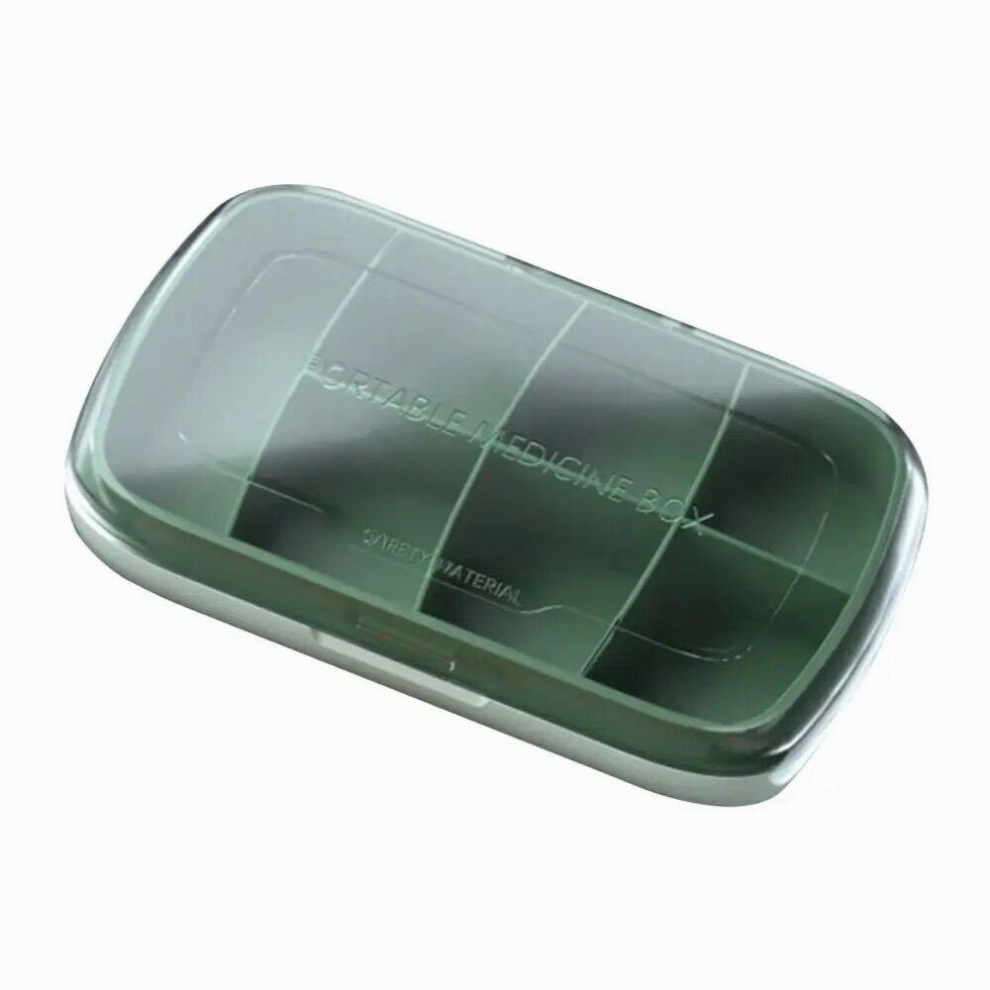 Green Pill Organizer Practical Pill Organizer Travel 7 Grids Pill Box Home Supplies Pillbox Dispenser