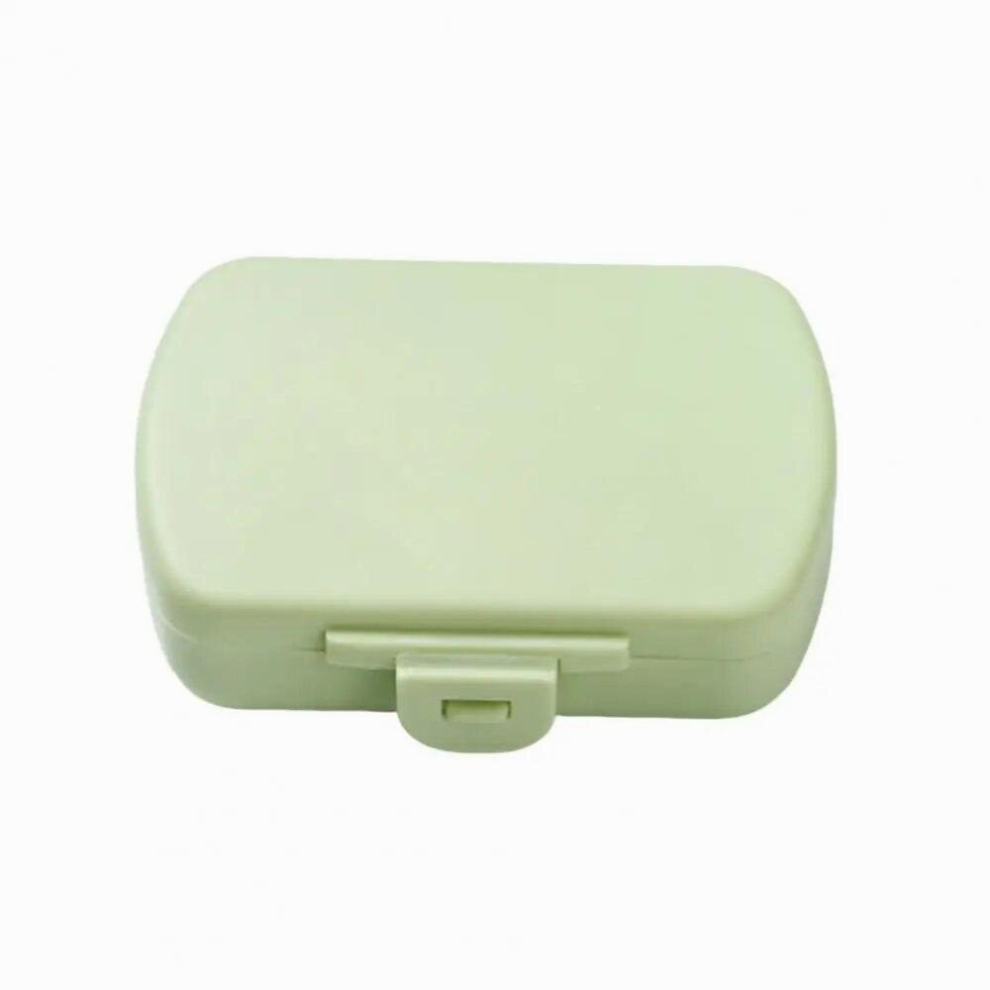 Green 4 Colors Convenient 6 Grids Daily Use Pill Box Tablets Box Waterproof Pillbox Dispenser Easy To Carry For Office