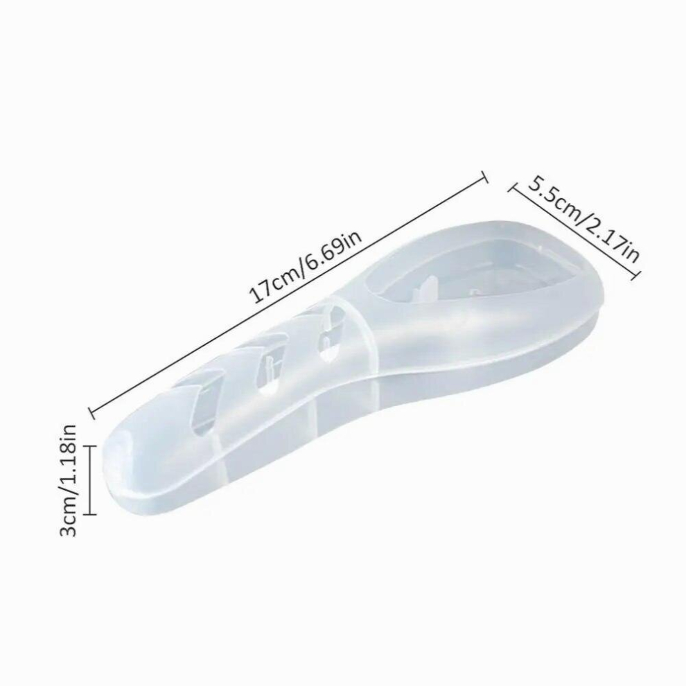 Multicoloured Mens Razor Box Razor Blade Holder Portable Transparent Shaving Machine Storage Box Shaver Useful Travel Case Not Include Shaver