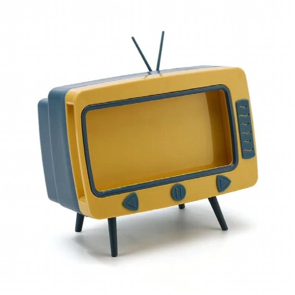 Creative Desktop Drawer Box Retro Tv Mobile Phone Holder Stand For 4.7 To 6 Inch Smartphone Bracket Multifunctional Tissue Box Multicoloured 885667182319