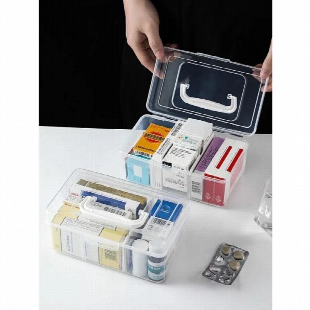 Multicoloured Medical Box Household Transparent Emergency Small Portable Multi-Purpose Storage Box Portable Medical Care Medicine Finishing Bo