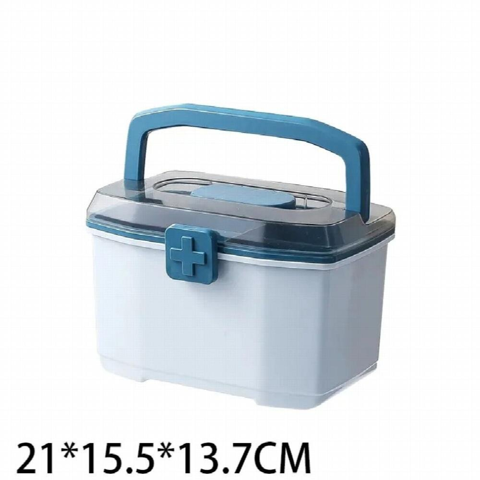 Multicoloured Medicine Box, Household Multifunctional Double-Layer Plastic Storage Box, Portable Medical Box, First Aid Medicine Box
