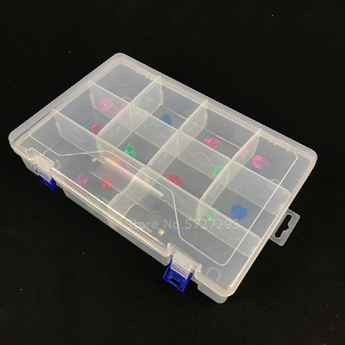 1PCS Rectangle 290X190X60mm 10 Grids Plastic Storage Containers Box With Lids For Small Items 1