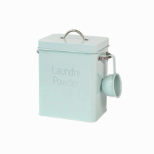 Laundry Detergent Powder Storage Tin Box Lightweight Large Capacity Grain Organizer Container Sealed Box with Spoon Airtight Lid