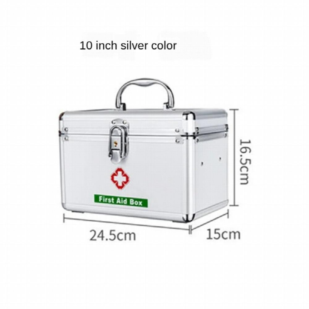 Aluminum medicine cabinet 10/12/14inch Home business Medical box Large size multilayer Medicine cabinet First Aid Box