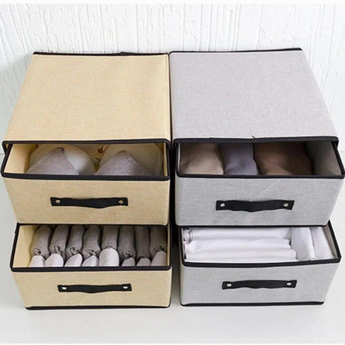 Foldable Storage Box For Clothes Underwear Storage Box Polyester Fabric Drawer Organizer Storage Containers 1