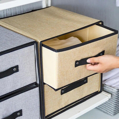 Foldable Storage Box For Clothes Underwear Storage Box Polyester Fabric Drawer Organizer Storage Containers 2