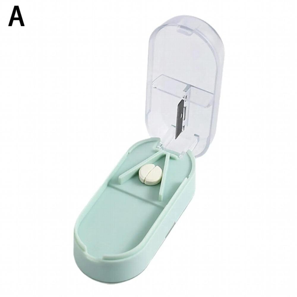 1pc Pill Cutter Medicine Cutter Medicine Split Medicine Box Portable Small Medicine Box Mini Pills Case