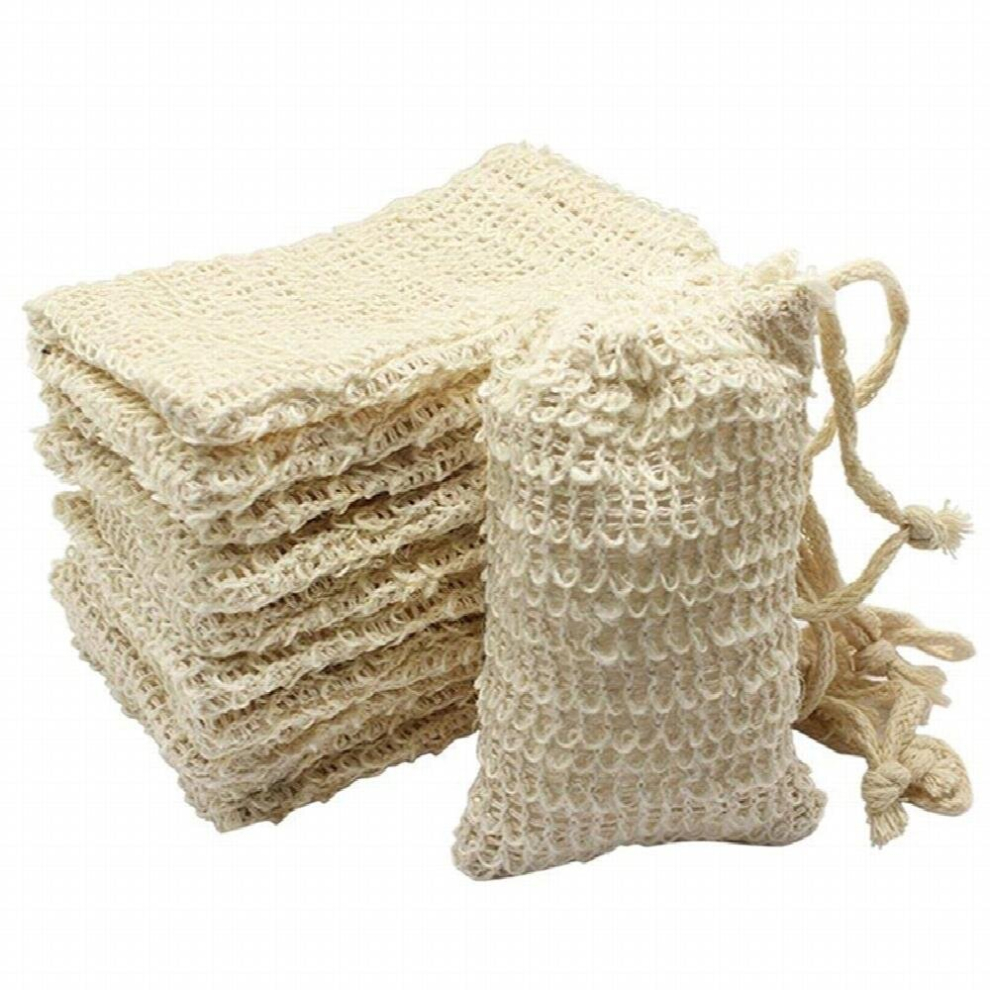 30 Pack Natural Sisal Soap Bag Exfoliating Soap Saver Pouch Holder