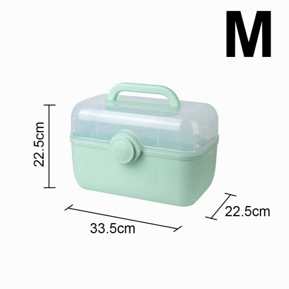 Multicoloured 3 Tiers Pill Case High Capacity Organizer With Handle Medicine Chest Family Emergency Kit Container First Aid Kit Storage Box
