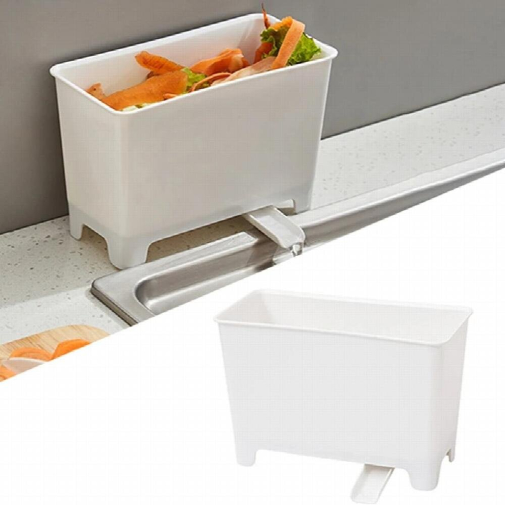 Kitchen Water Drain Trash Can Automatic Drainage Household Sink Meal Residue Filter Basket Portable Pp Trash Bin Storage 885667198532