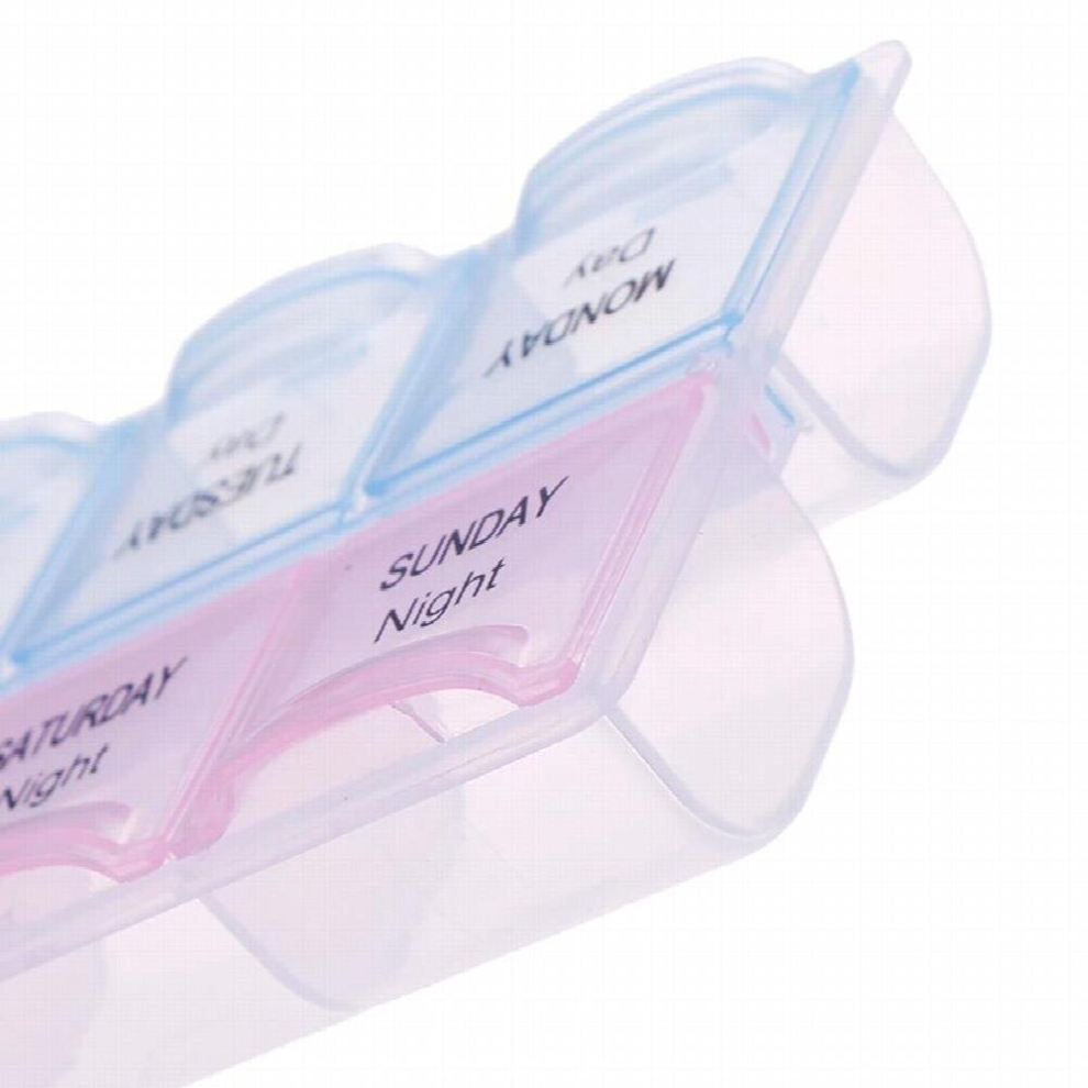 1pc 7 Pill Box Medicine Tablet Dispenser Organizer Weekly Storage Case
