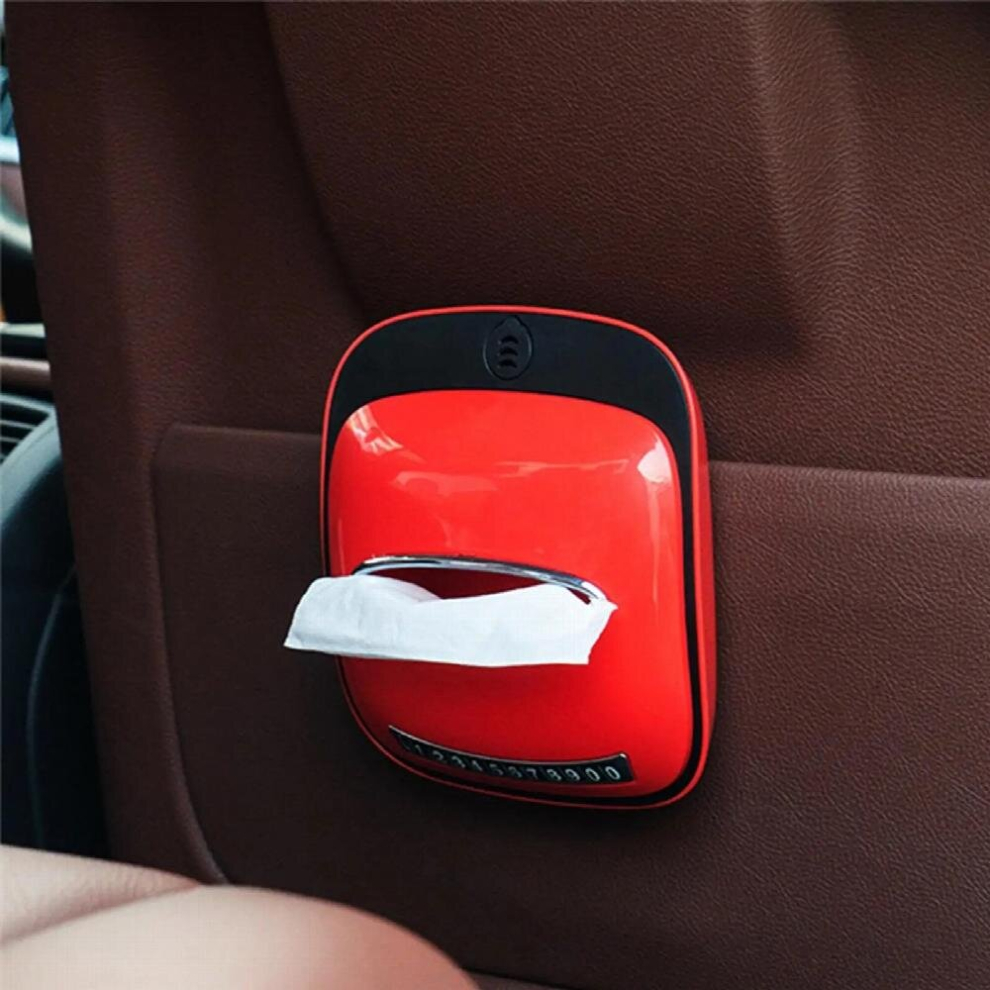 Tissue Box, Napkin Paper Holder For Car, Tissue Dispenser, Facial Tissue Container Paper Storage Case Red 885667206701