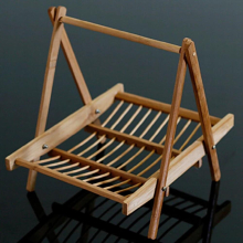 Bamboo dish rack, fruit vegetable dish drainer, kitchen tool
