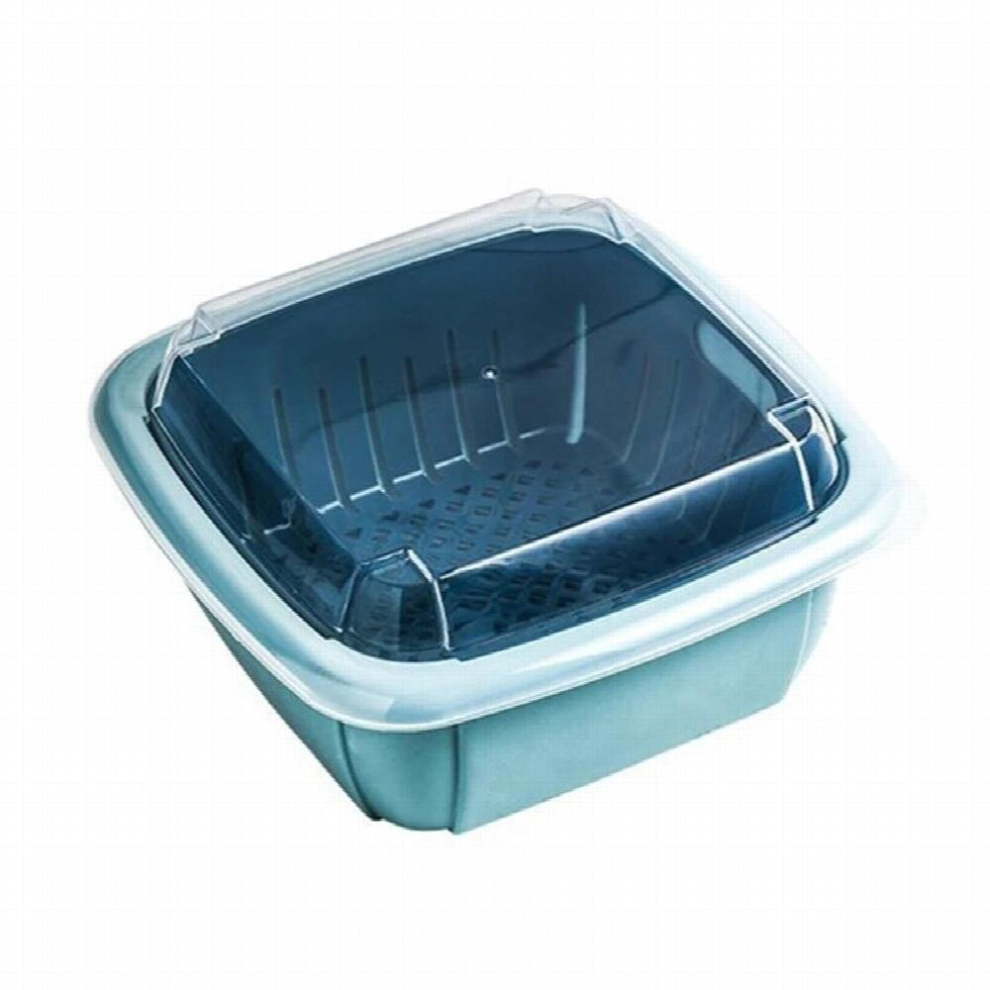 3 In 1 Double Layer Drain Basket Box with Lid Multifunction Refrigerator Crisper Storage Container Vegetable Organizer-image-OPC-PCS6RKM-NEW