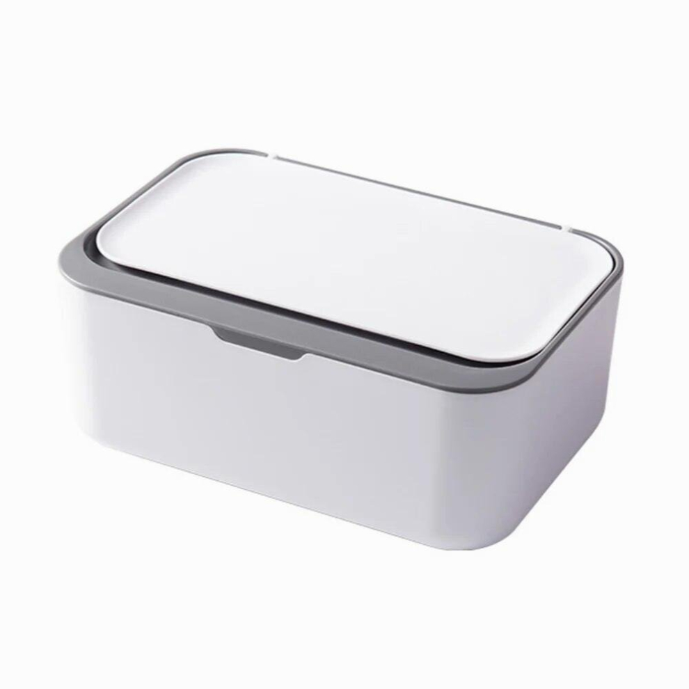Multifunctional Tissue Box Storage Case Baby Wet Wipe Dispenser Flip Cover Dustproof Storage Box for Home Bedroom Office Car