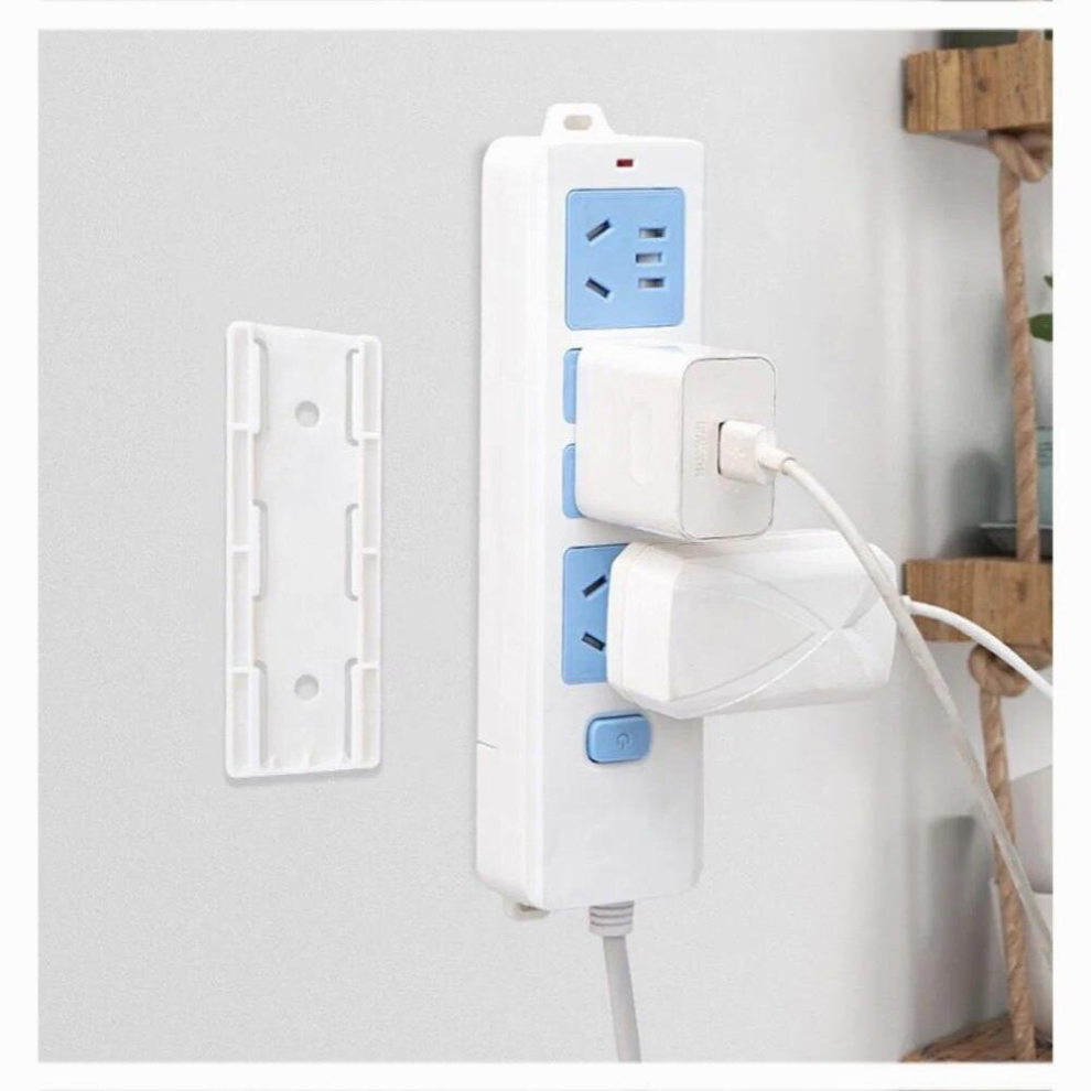 Self-Adhesive Desktop Socket Fixer Cable Organizer Wall Hanging Power Strip Holder Fixator Plug-In Removable Wall-Mounted Fixer 885667213860
