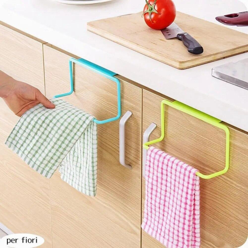 Door Tea Towel Rack Organizer Bathroom Kitchen Cabinet Cupboard Hanger kitchen storage 1
