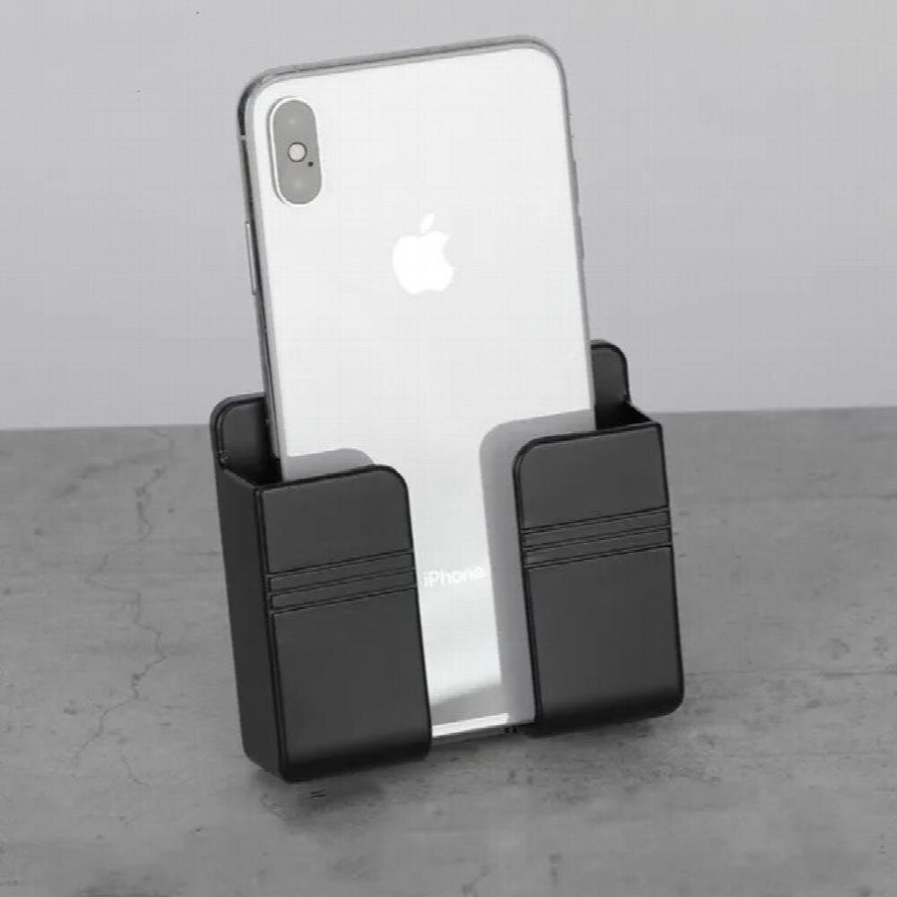 Mobile Phone Charging Stand Remote Control Storage Box Mobile Phone Plug Holder Organizer Rack Wall-Mounted Hanging Bracket Multicoloured 885667213846