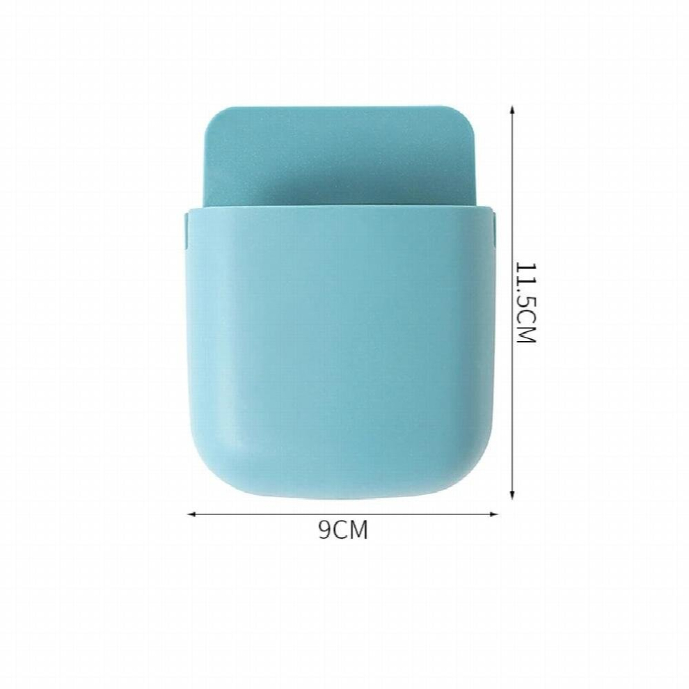 Phone Holder Punch Wall Mounted Organizer Storage Box Remote Control Mounted Mobile Phone Charging Storage Rack Multicoloured 885667214973