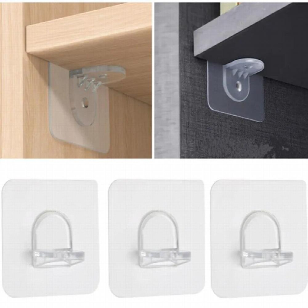1 Pack Strong Seamless Sticky Hook Layered Partition Shelf Support Bracket Adhesive Pegs For Closet Cabinet Furniture Hardware 885667215529