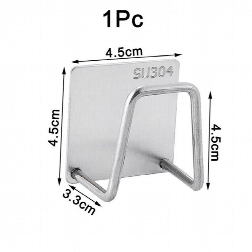 Kitchen Sponge Rack Self Adhesive Sink Sponge Drain Drying Rack 304 Stainless Steel Storage Rack Kitchen Sink Accessories-image-OPC-PCS6SV9-NEW